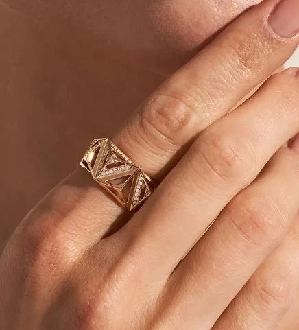 Diamond Monogram Ring